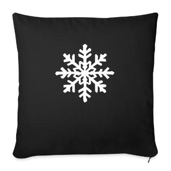 Snowflake Snow Winter Christmas Cold 5 - Sofa pillowcase 17,3'' x 17,3'' (45 x 45 cm) - black - Front