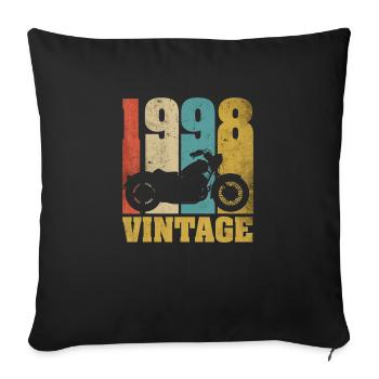 1998 Born birthday biker motorcycle gift - Sofa pillowcase 17,3'' x 17,3'' (45 x 45 cm) - black - Front