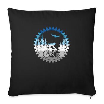Bicyclette - Housse de coussin décorative 45 x 45 cm - noir - Devant