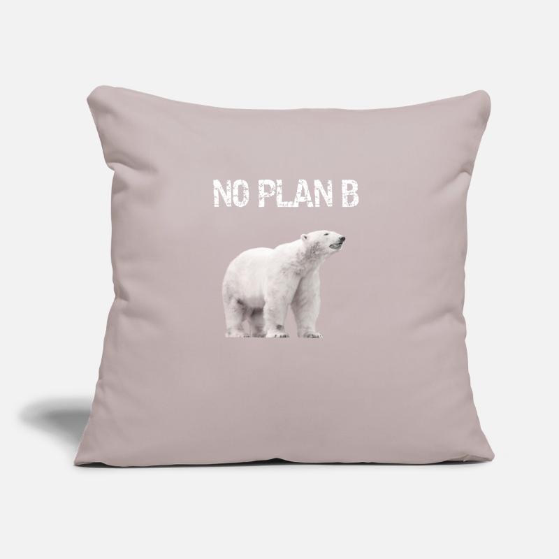 No Plan B Protest Klimaschutz Eisbär Welt Sofakissenbezug 45 x 45 cm