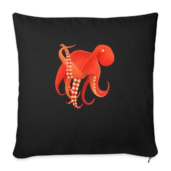 Giant Octopuses - Sofa pillowcase 17,3'' x 17,3'' (45 x 45 cm) - black - Front