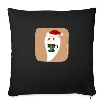 Weihnachtsgeist - Sofakissenbezug 45 x 45 cm - Schwarz - Vorne