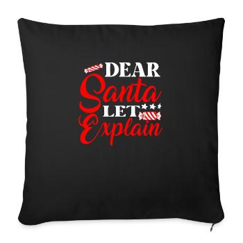 Cher Père Noël, laissez-moi vous expliquer - Housse de coussin décorative 45 x 45 cm - noir - Devant
