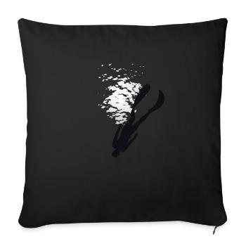 Tuba - Housse de coussin décorative 45 x 45 cm - noir - Devant