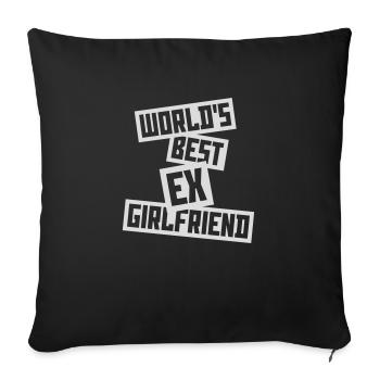 La meilleure ex petite amie du monde - Housse de coussin décorative 45 x 45 cm - noir - Devant