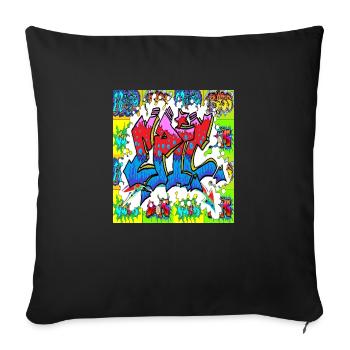 Epic Music Pop Art 4 - Sofa pillowcase 17,3'' x 17,3'' (45 x 45 cm) - black - Front