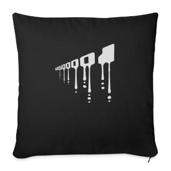 Langage de programme de code binaire - Housse de coussin décorative 45 x 45 cm - noir - Devant