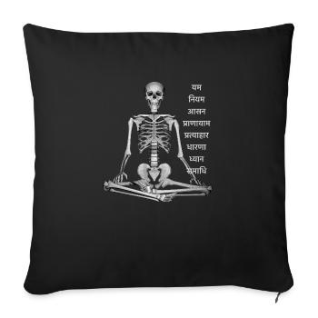 8 MEMBRES DE YOGA - Housse de coussin décorative 45 x 45 cm - noir - Devant