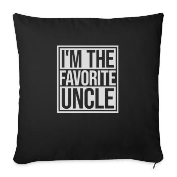 at The Favorite Uncle - Sofa pillowcase 17,3'' x 17,3'' (45 x 45 cm) - black - Front
