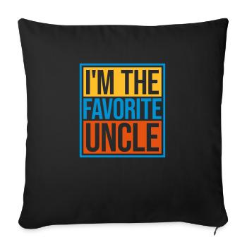 at The Favorite Uncle - Sofa pillowcase 17,3'' x 17,3'' (45 x 45 cm) - black - Front