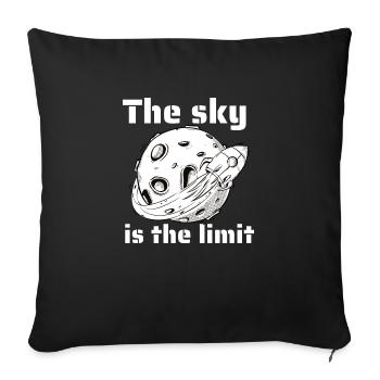 The Sky Is The Limit Retro Outer Space Designs - Sofa pillowcase 17,3'' x 17,3'' (45 x 45 cm) - black - Front