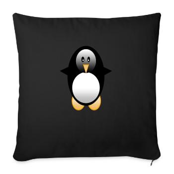 Pinguin - Sofakissenbezug 45 x 45 cm - Schwarz - Vorne