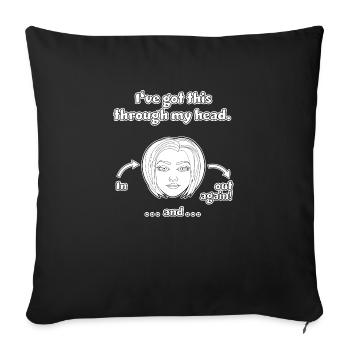 Design drôle et non réfléchi / dictons drôles - Housse de coussin décorative 45 x 45 cm - noir - Devant