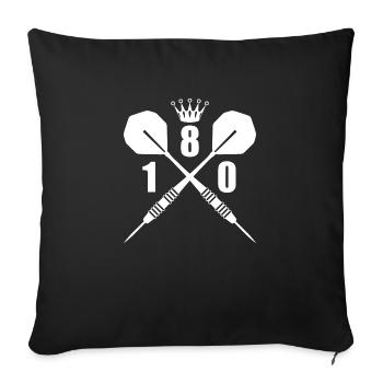Fléchettes Sports Fun - Housse de coussin décorative 45 x 45 cm - noir - Devant
