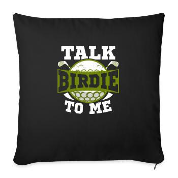 Parlez Birdie To Me Golf Golf - Housse de coussin décorative 45 x 45 cm - noir - Devant