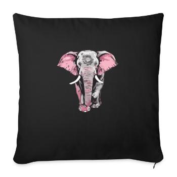 Hako l éléphant - Housse de coussin décorative 45 x 45 cm - noir - Devant