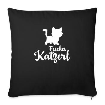 Lustiger Spruch Witzig Humor Geschenkidee - Sofakissenbezug 45 x 45 cm - Schwarz - Vorne