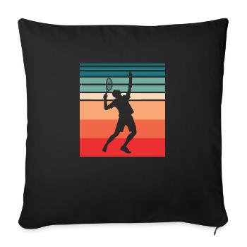 Tennis Sport Tennis Match Saying - Sofa pillowcase 17,3'' x 17,3'' (45 x 45 cm) - black - Front