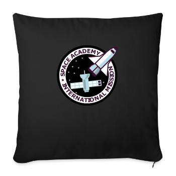 Space Academy International Vintage black - Sofa pillowcase 17,3'' x 17,3'' (45 x 45 cm) - black - Front