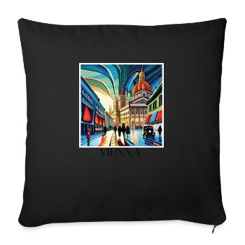 VIENNA - Sofa pillowcase 17,3'' x 17,3'' (45 x 45 cm) - black - Front