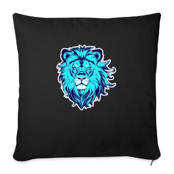 Spirit of a lion - Sofa pillowcase 17,3'' x 17,3'' (45 x 45 cm) - black - Front