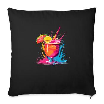 Cocktail 5 - Sofa pillowcase 17,3'' x 17,3'' (45 x 45 cm) - black - Front