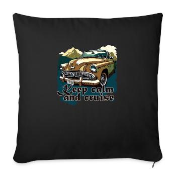 Keep calm and Cruise - Sofa pillowcase 17,3'' x 17,3'' (45 x 45 cm) - black - Front