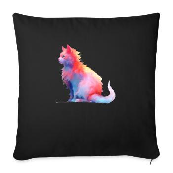 Sweet Cat Graphic Shirts - Sofa pillowcase 17,3'' x 17,3'' (45 x 45 cm) - black - Front