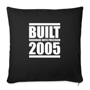 Gift 18th birthday year of birth 2005 - Sofa pillowcase 17,3'' x 17,3'' (45 x 45 cm) - black - Front