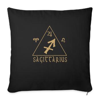 Sagittaire - Housse de coussin décorative 45 x 45 cm - noir - Devant