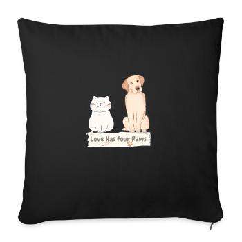 Quatre pattes - Housse de coussin décorative 45 x 45 cm - noir - Devant