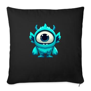 KiddyTikki One - Housse de coussin décorative 45 x 45 cm - noir - Devant
