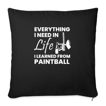 Paintball Airsoft - Housse de coussin décorative 45 x 45 cm - noir - Devant