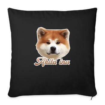 akita inu - Sofa pillowcase 17,3'' x 17,3'' (45 x 45 cm) - black - Front