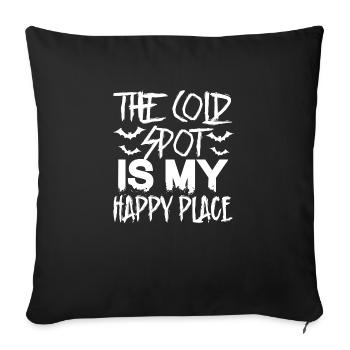 Le point froid est mon endroit heureux - Housse de coussin décorative 45 x 45 cm - noir - Devant