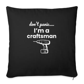 Craftsman Handyman Craft Tool Construction Site - Sofa pillowcase 17,3'' x 17,3'' (45 x 45 cm) - black - Front