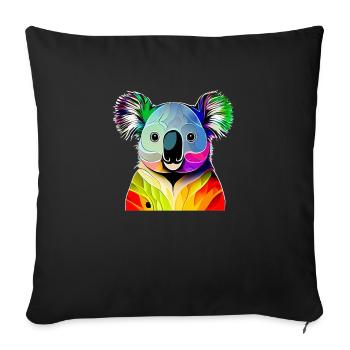 Koala - Sofakissenbezug 45 x 45 cm - Schwarz - Vorne