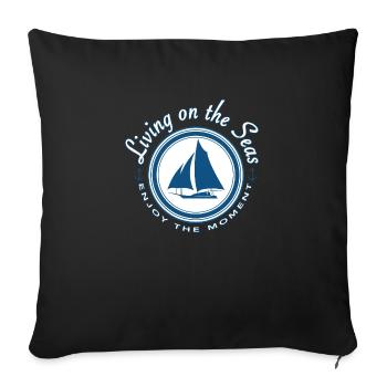 Living on the Seas - Sofakissenbezug 45 x 45 cm - Schwarz - Vorne