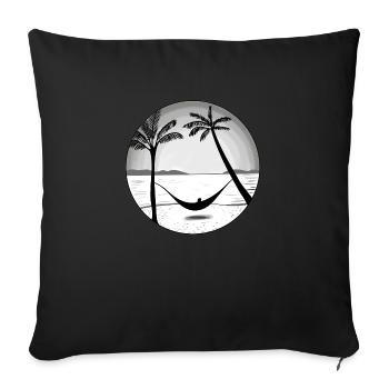 PARADISE - Sofa pillowcase 17,3'' x 17,3'' (45 x 45 cm) - black - Front