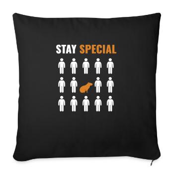 STAY SPECIAL Capybara - Sofakissenbezug 45 x 45 cm - Schwarz - Vorne