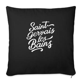 Saint gervais les bains - Housse de coussin décorative 45 x 45 cm - noir - Devant