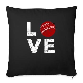 Cricket amour - Housse de coussin décorative 45 x 45 cm - noir - Devant