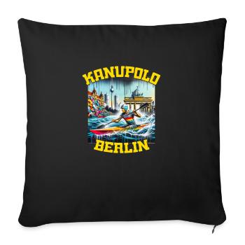 Canoe Polo Berlin Graffiti - Sofa pillowcase 17,3'' x 17,3'' (45 x 45 cm) - black - Front