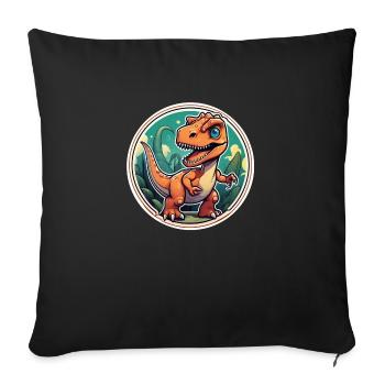 Cartoon Dinosaur - Sofa pillowcase 17,3'' x 17,3'' (45 x 45 cm) - black - Front
