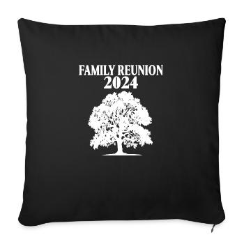 Family Reunion 2024 Back Together Again - Housse de coussin décorative 45 x 45 cm - noir - Devant
