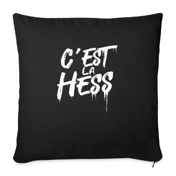 C'est la hess - Housse de coussin décorative 45 x 45 cm - noir - Devant