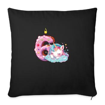 Birthday birthday party birthday gift born - Sofa pillowcase 17,3'' x 17,3'' (45 x 45 cm) - black - Front