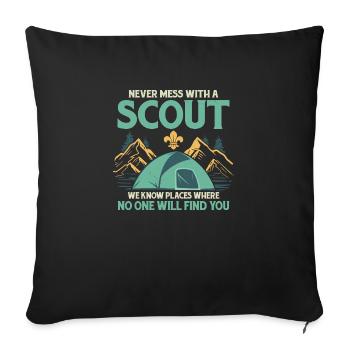 Stealthy Scout : Maître des taches secrètes Tee - Housse de coussin décorative 45 x 45 cm - noir - Devant