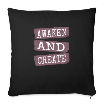 gift clarity cutting-edge growth illumination - Sofa pillowcase 17,3'' x 17,3'' (45 x 45 cm) - black - Front