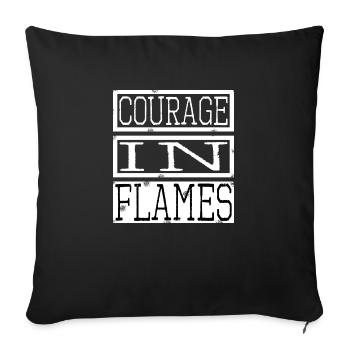 fire protection funny sayings - Sofa pillowcase 17,3'' x 17,3'' (45 x 45 cm) - black - Front